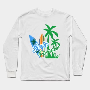 Summer, Surfin Paradise Long Sleeve T-Shirt